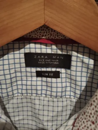 Camisa Zara Hombre Talla S Cuadros