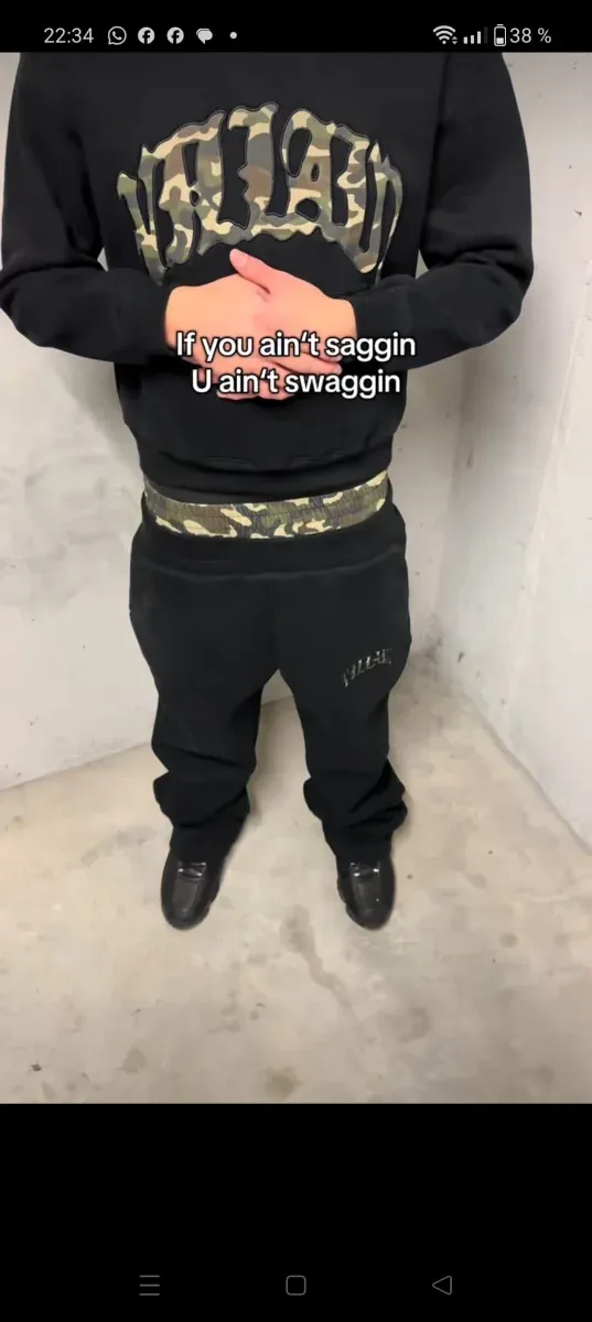 Chándal negro Tallas S M