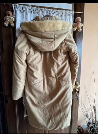 Piumino lungo beige donna tg 46