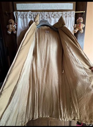 Piumino lungo beige donna tg 46