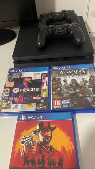 PS4 Slim 500GB Negra + 3 Juegos