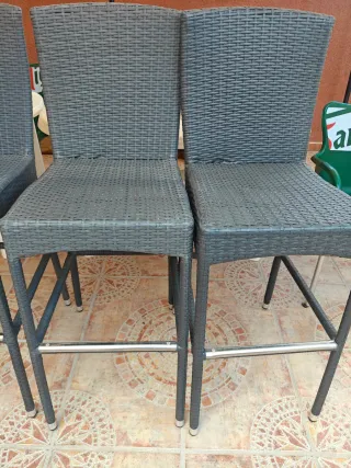4 Sillas Altas Exterior