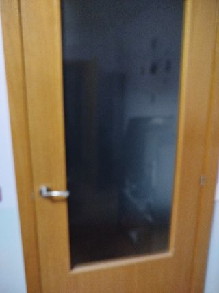 2 Puertas madera con cristal
