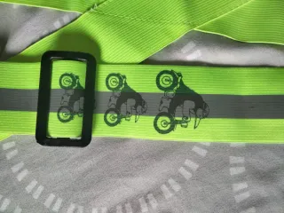 Chaleco reflectante moto pingüinos y regalo braga