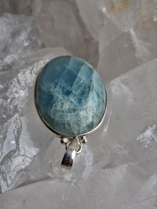 Colgante de Aguamarina en Plata de Ley