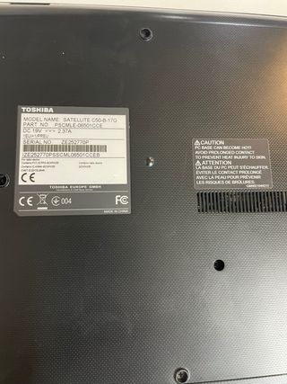 Ordenador Toshiba Satellite Negro