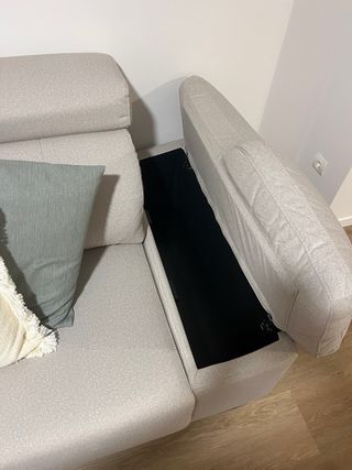 Sofá modular tela beige y gris