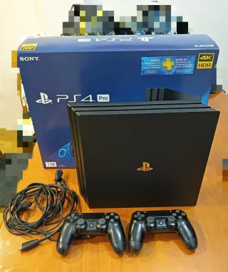 PS4 Pro 1TB + 2 Mandos + Caja Original + Soporte
