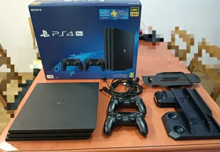 PS4 Pro 1TB + 2 Mandos + Caja Original + Soporte
