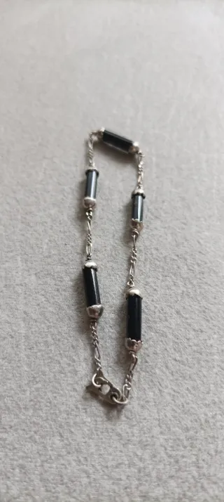 Pulsera Plata piedra Onix