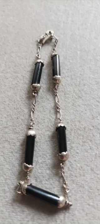 Pulsera Plata piedra Onix