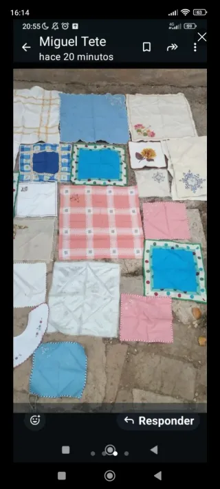 Pañuelos bordados y estampados