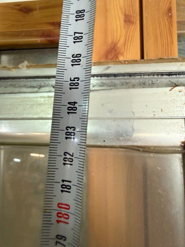 Mampara de ducha aluminio y cristal