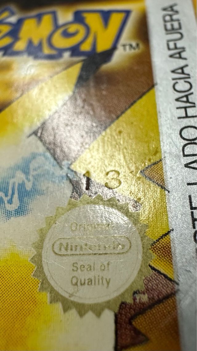 Pokemon Amarillo ORIGINAL GameBoy