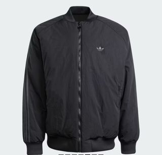 Chaqueta Adidas Bomber Negra y Gris