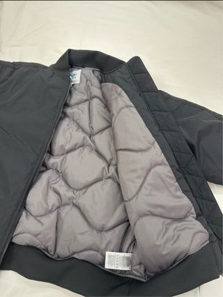 Chaqueta Adidas Bomber Negra y Gris