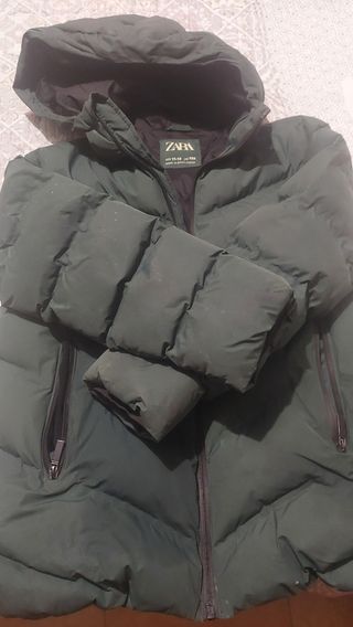 Abrigo Zara niño verde talla 11 12