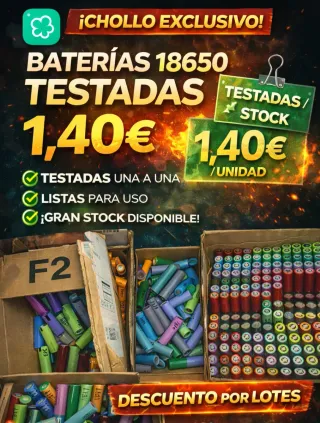Baterías 18650 Recicladas y Comprobadas