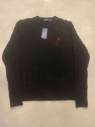 Jersey Polo Ralph Lauren Negro Cable Knit