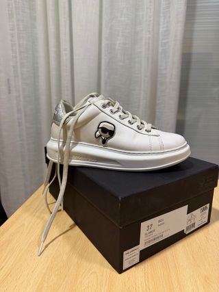 Zapatillas Karl Lagerfeld Blancas y Plateadas
