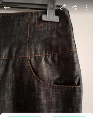 Pantalón vaquero gris metalizado