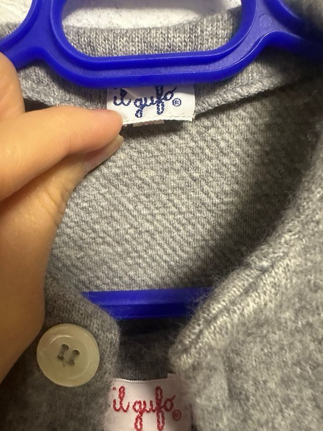 Conjunto Il Gufo bebé gris