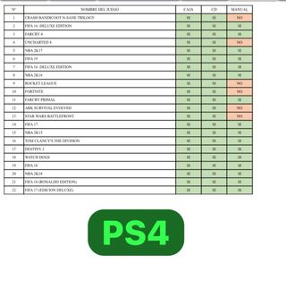 Lote Juegos PS4 (PlayStation 4)