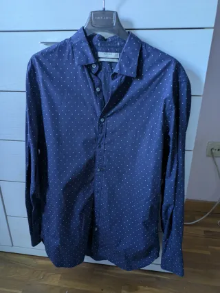 Camisa Mango Azul Marino Talla M