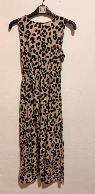 Vestido largo estampado leopardo