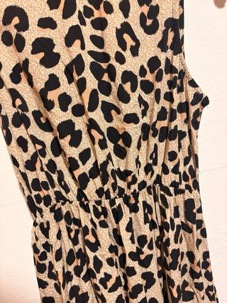 Vestido largo estampado leopardo