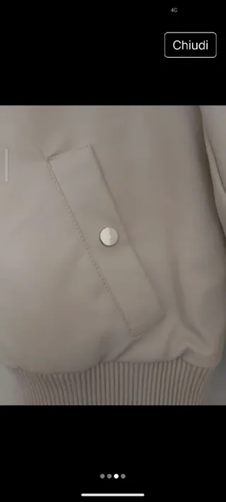 Giacca similpelle beige bomber