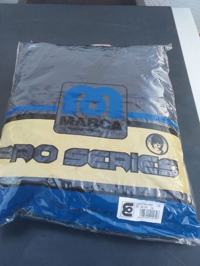 Gilet da lavoro blu e marrone