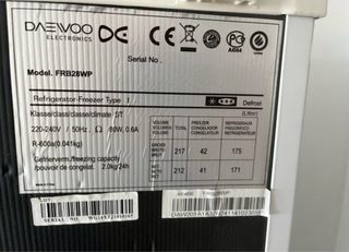 Nevera Daewoo FRB28WP