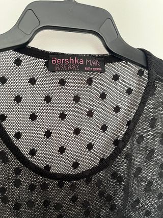 Body Bershka M Transparencias Lunares Negro
