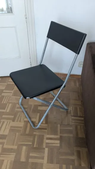 Silla Plegable Ikea GUNDE Negra