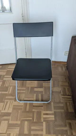 Silla Plegable Ikea GUNDE Negra