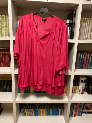 Camisa Couchel T2XL+ (58/60) fucsia manga en codo