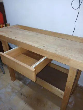 Mesa de carpintero de madera