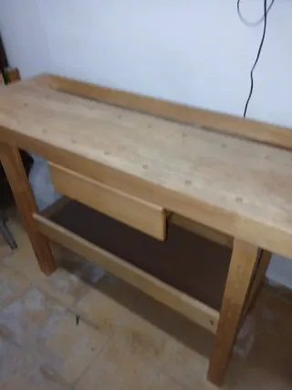 Mesa de carpintero de madera