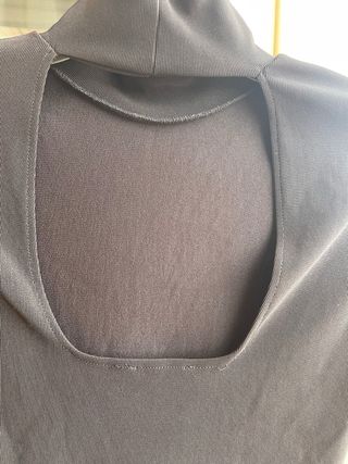 Body Zara Negro Cuello Alto Espalda Descubierta