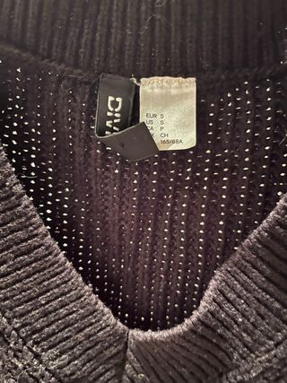 Chaleco de punto negro Divided Talla S