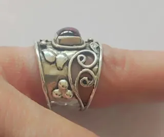 Anillos Plata Ley Diseño Corazones y Piedra