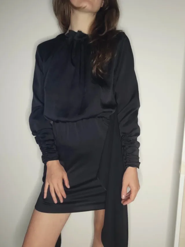 Vestito Gina Tricot Raso Nero Tg S