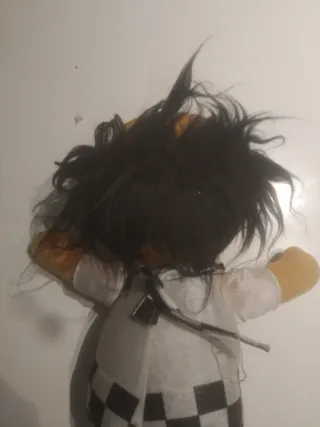 Muñeco de trapo antiguo con bigote