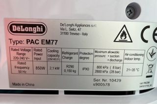 DeLonghi Pinguino Aire Acondicionado/Calefacción