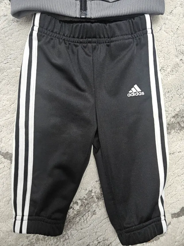 Chándal Adidas Bebé Negro Gris Blanco