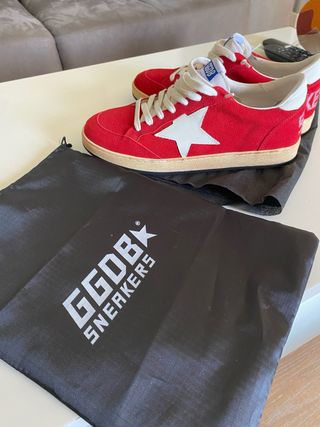Golden Goose Zapatillas Rojas y Blancas