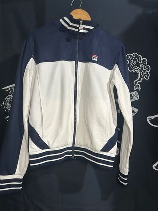 Chaqueta Fila Vintage Azul Marino y Blanco Talla S