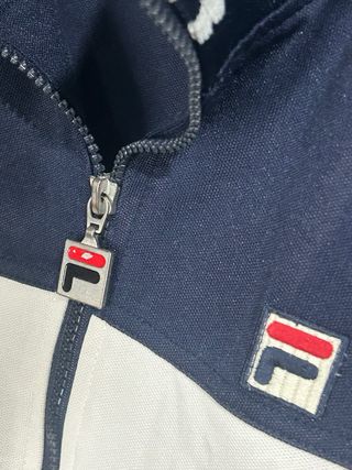 Chaqueta Fila Vintage Azul Marino y Blanco Talla S