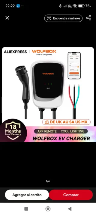 Cargador wolfbox para piezas 